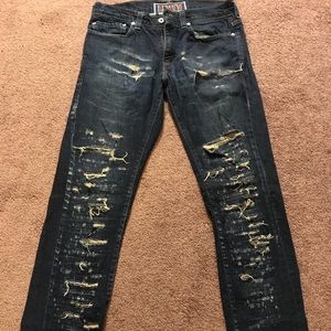 Exclusive distressed 511 Skinny Levi Jeans 1 of 1!
